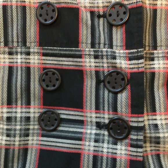 Volcom Plaid Peacoat Jacket Black Red Cotton small - Picture 5 of 8